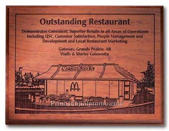 Solid Bubinga Plaque - Traditional Bevel - 9