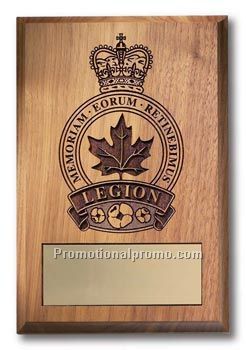 Solid Walnut Plaque - Traditional Bevel - 7