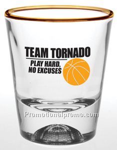 Sport Bottom Shot Glass - 1.5 oz. Basketball