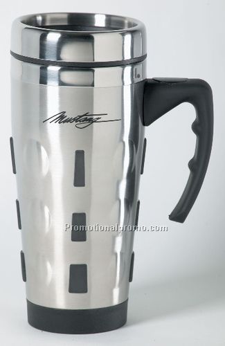 Stainless Steel Mug With Rubber Accents 16oz