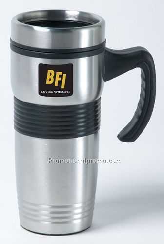Stainless Steel Mug with Rubber Waist 16oz