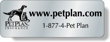 Stock Shape Brite Silver Foil Paper Roll Labels - Rectangle with round corners