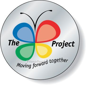 Stock Shape Brite Silver Foil Paper Roll Labels - Round