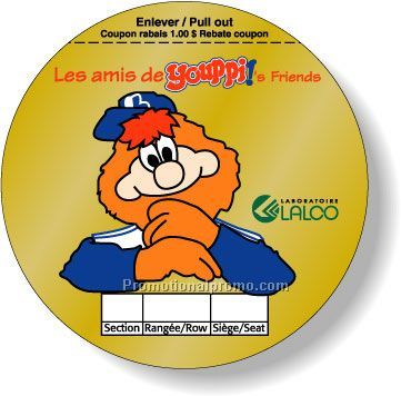 Stock Shape Dull Gold Foil Paper Roll Labels - Round