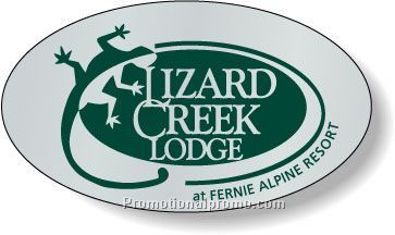 Stock Shape Dull Silver Foil Paper Roll Labels - Oval