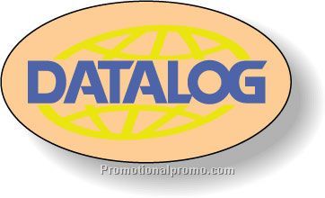 Stock Shape Fluorescent Orange Roll Labels - Oval