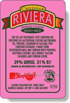 Stock Shape Fluorescent Pink Roll Labels - Rectangle with round corners