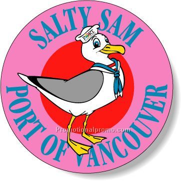 Stock Shape Fluorescent Pink Roll Labels - Round