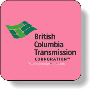 Stock Shape Fluorescent Red Roll Labels - Square with round corners