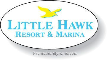 Stock Shape White Gloss Polypropylene Roll Labels - Oval