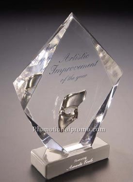 Stylized Beveled Award w/ Beveled Base