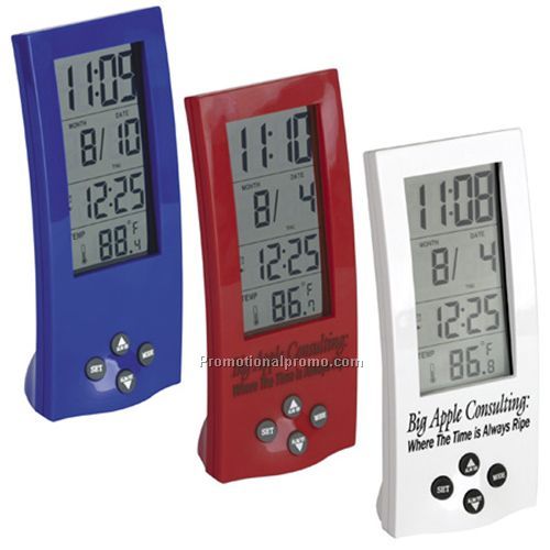 TOWER TIME AND TEMP CLOCK