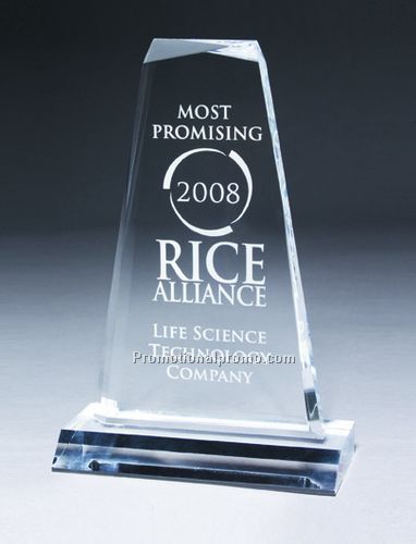 Tapered Clear Award with Laser Imprint