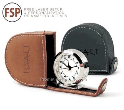 Tuscany Travel Clock BROWN