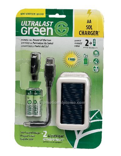 Ultralast AA Solar Powered Battery Charger