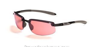 Upshot - Shiny Black Frame with Modulator Rose Lens