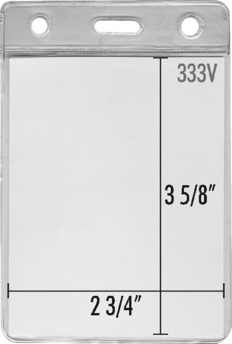 Vinyl convention ID badge holder pouch #333V