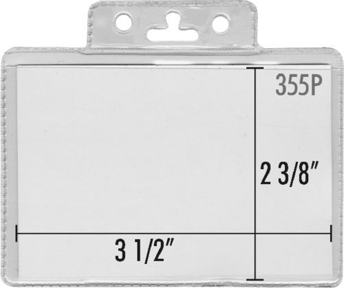 Vinyl convention ID badge holder pouch #355P