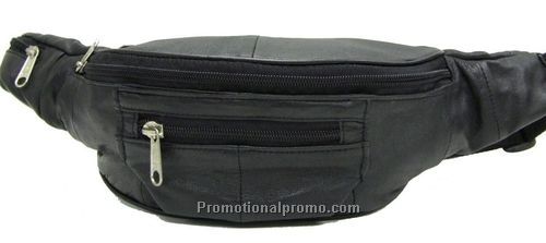 Waist Wallet / 4-Zips & Loops / Lambskin Napa / Black