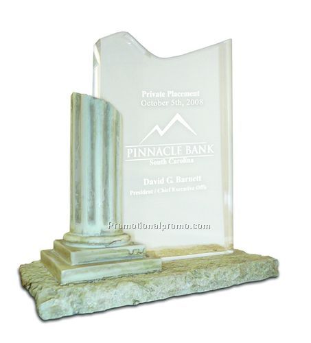Waterfall Column Award with Laser Imprint