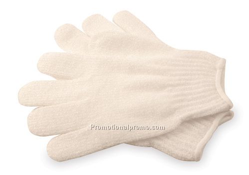 White Exfoliating Gloves