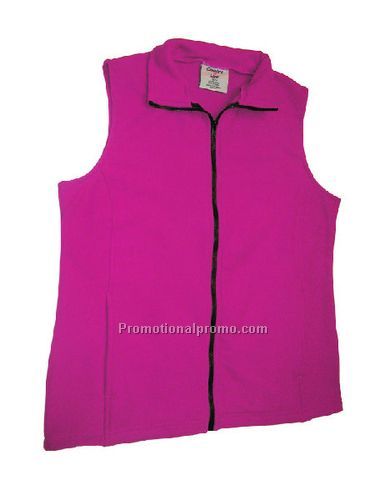 Women's Eco Friendly Wicking Micro Fleece Vest, Full zip