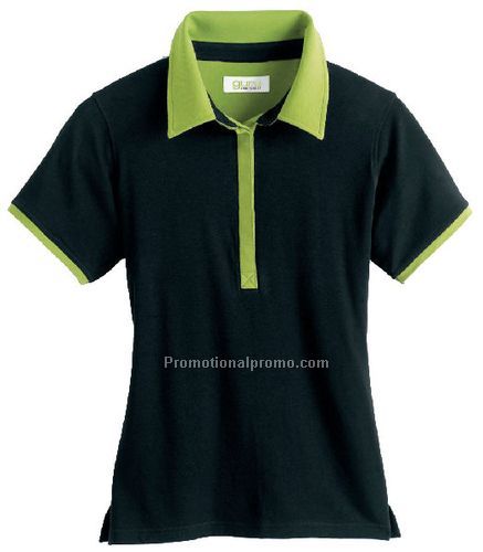 Women37491 Covered Long Placket Polo