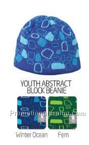 Youth Abstract Block Beanie