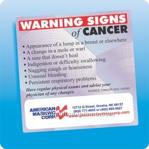 health & safety magnet - Warning Signs of Cancer
