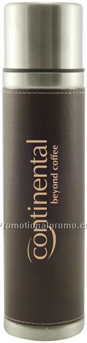 vacuum thermal bottles - 16.5 oz - brown leatherette