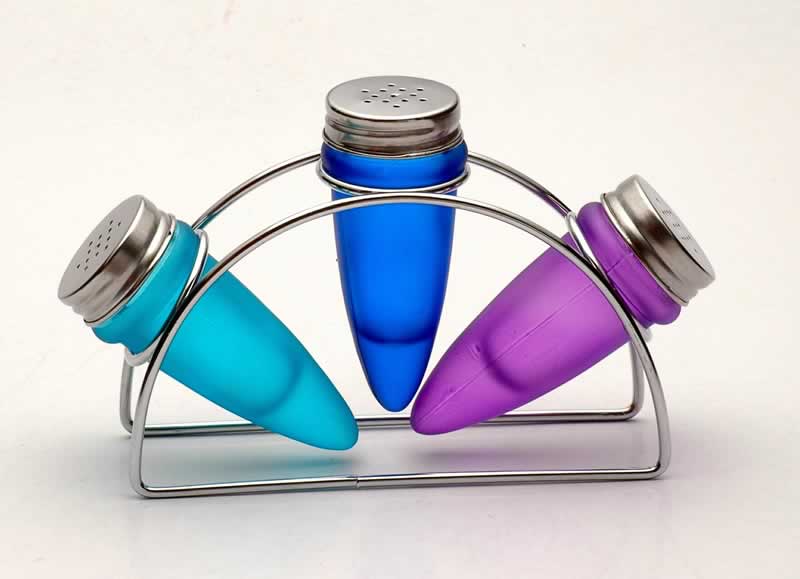 salt and pepper set with metal stand
  
   
     
    