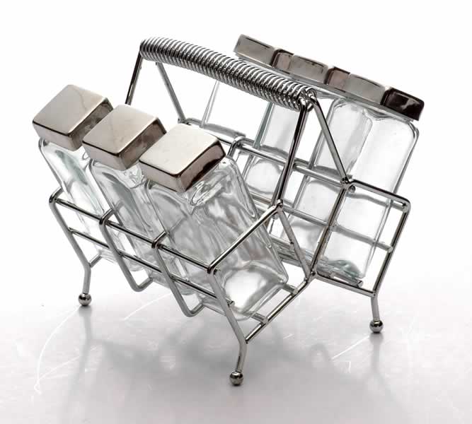 salt and pepper set with metal stand
  
   
     
    