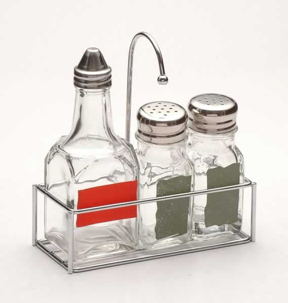 cruet set with metal stand
  
   
     
    