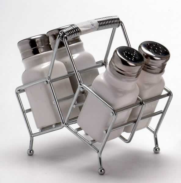 salt and pepper set with metal stand
  
   
     
    