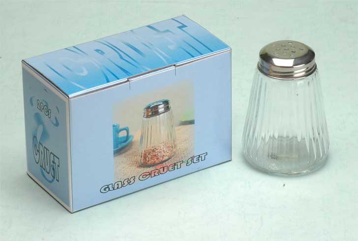 Salt and pepper set with metal lid
  
   
     
    