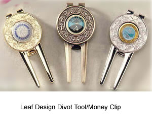 Leaf Design Divot Tool / Moneyclip