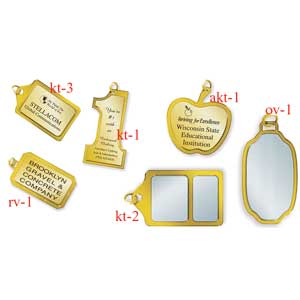 Assorted Laser Engraved Key Tags