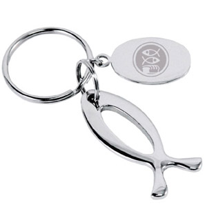 Engraved Key Chain/Ichthus
