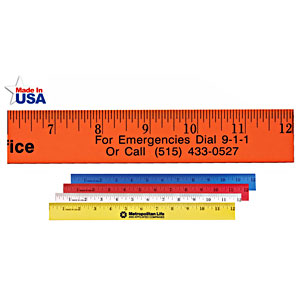 12" Plastic  Ruler