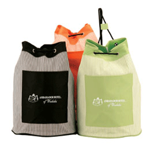 Stripe Drawstring Backpack