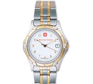 Wenger Mens Standard Issue 2-Tone Bracelet Watch