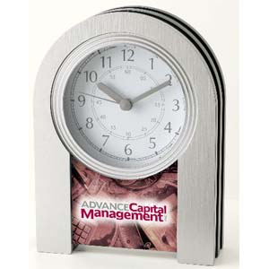 INSERCIA Desk Clock with Logo Insert