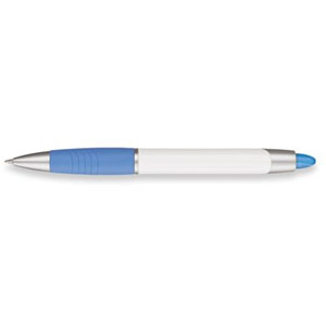 Paper Mate Element White Barrel/Pale Blue Trim Black Ink Ball Pen