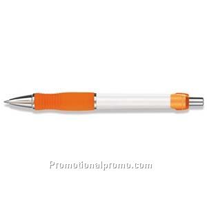 Paper Mate Breeze White Barrel/Orange Grip & Clip Ball Pen