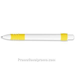 Paper Mate Dash White Barrel/Yellow Grip & Trim Ball Pen