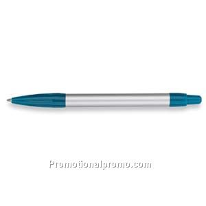 Paper Mate Tempo Silver Barrel/Teal Trim Ball Pen