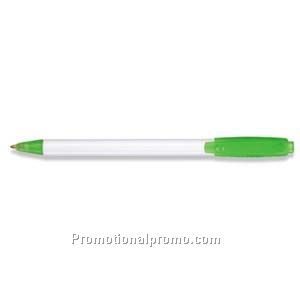 Paper Mate Sport Retractable White Barrel/Translucent Lime Trim, Blue Ink Ball Pen