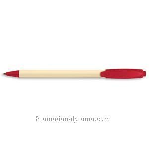 Paper Mate Sport Retractable Cream Barrel/Red Trim, Black Ink Ball Pen