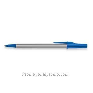 Paper Mate Write Bros Silver Barrel/Royal Blue Trim, Blue Ink