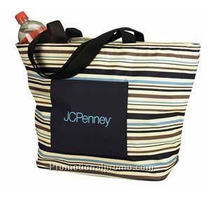 Striped Insulated Tote